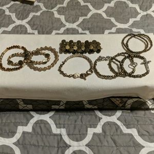 10 Bracelet LOT BROWN COPPER TAN Color